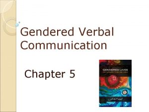 Gendered verbal communication
