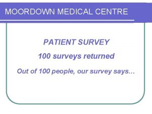 Moordown medical centre