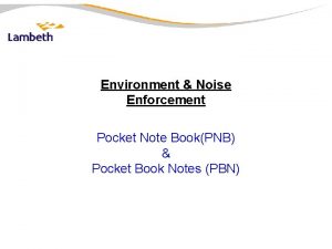 Environment Noise Enforcement Pocket Note BookPNB Pocket Book