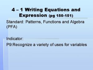 Difference between expression and equation