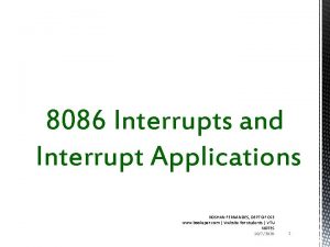 8086 interrupts and interrupt responses