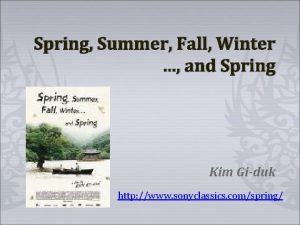 Spring Summer Fall Winter and Spring Kim Giduk