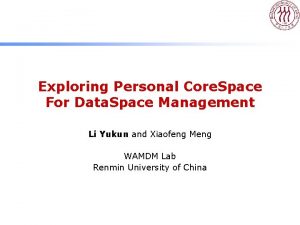 Personal space management