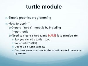 From turtle import *
