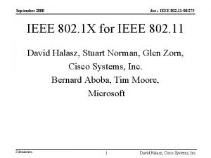 September 2000 doc IEEE 802 11 00275 IEEE