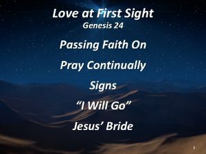 Genesis 24 message