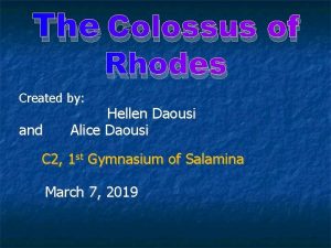 Colossus of rhodes facts