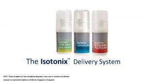 Isotonix absorption rate