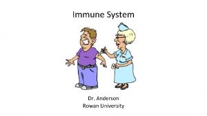 Immune System Dr Anderson Rowan University Immune System
