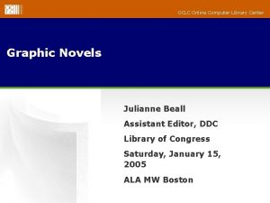 OCLC Online Computer Library Center Graphic Novels Julianne
