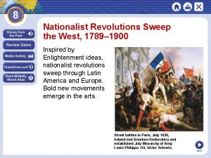 Nationalist Revolutions Sweep the West 1789 1900 Inspired