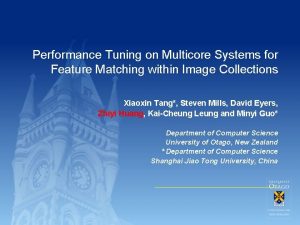 Performance Tuning on Multicore Systems for Feature Matching