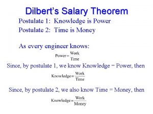 Dilbert salary theorem