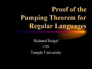 Pumping theorem