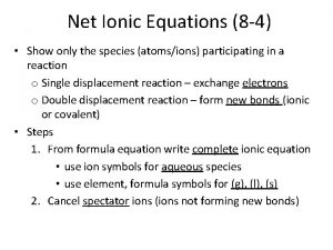 Total ionic equation example Total ionic equation example