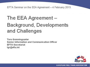 EFTA Seminar on the EEA Agreement 4 February