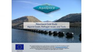 Aqua Space Case Study Algarve Coast Portugal Issues