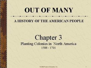 OUT OF MANY A HISTORY OF THE AMERICAN