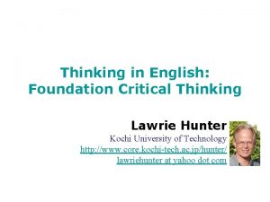 Critical thinking