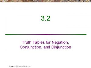 Truth table negation