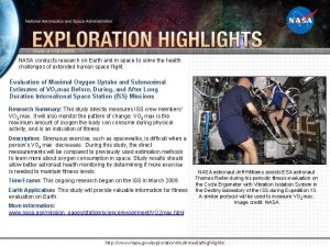 Week of 11012010 NASA conducts research on Earth