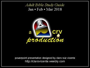 Adult Bible Study Guide Jan Feb Mar 2018