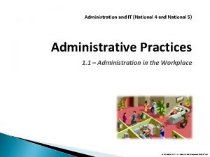 National 5 admin and it resources
