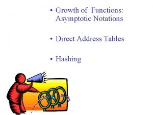 Growth of Functions Asymptotic Notations Direct Address Tables