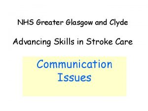 NHS Greater Glasgow and Clyde Advancing Skills in