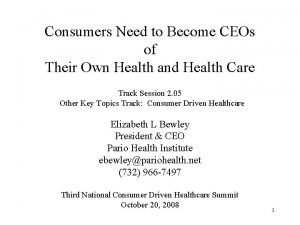 Consumers Need to Become CEOs of Their Own