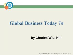 Global business today