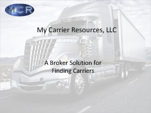 My carrier resources