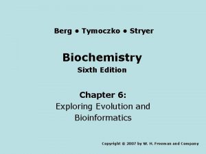 Biochemistry sixth edition 2007 w.h. freeman and company