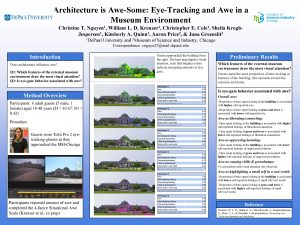 Architecture is AweSome EyeTracking and Awe in a