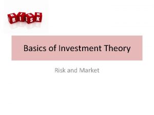 Market risk basics