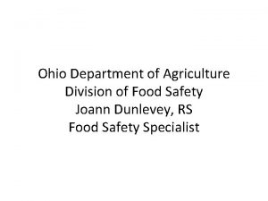Ohio department of agriculture food safety