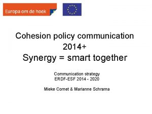 Cohesion policy communication 2014 Synergy smart together Communication