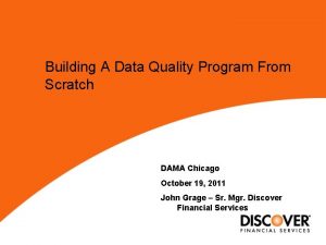 Data quality dama