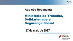 Audio Regimental Ministrio do Trabalho Solidariedade e Segurana