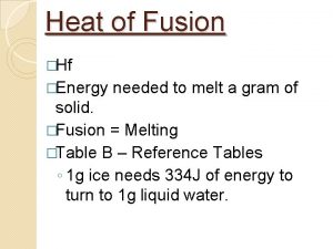 Why is heat energy needed to melt a solid