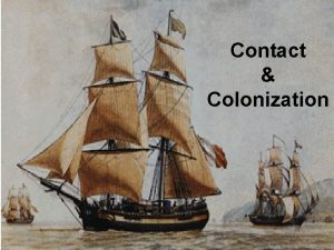 Contact Colonization On the eve of contact Aboriginal