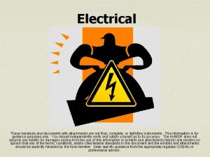Electrical These handouts and documents with attachments are