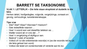 Barrett se taksonomie vir taal