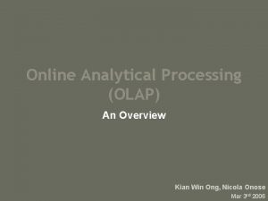 Online analytical processing