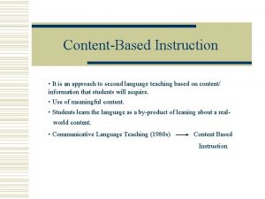 Adjunct model content-based instruction