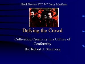 Book Review ETC 547 Darcy Markham Defying the