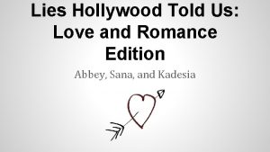 Lies Hollywood Told Us Love and Romance Edition