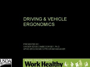 Driving ergonomics checklist