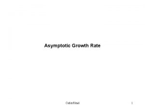 Asymptotic growth rate