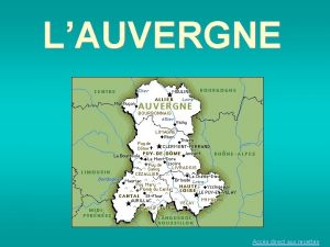 LAUVERGNE Accs direct aux recettes LAuvergne en France